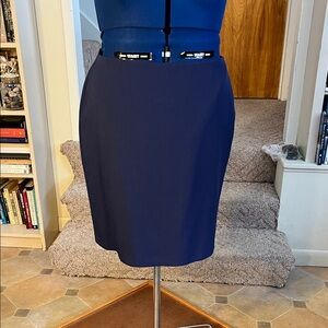 Anne Klein Navy Blue Women's Straight Skirt Size 16